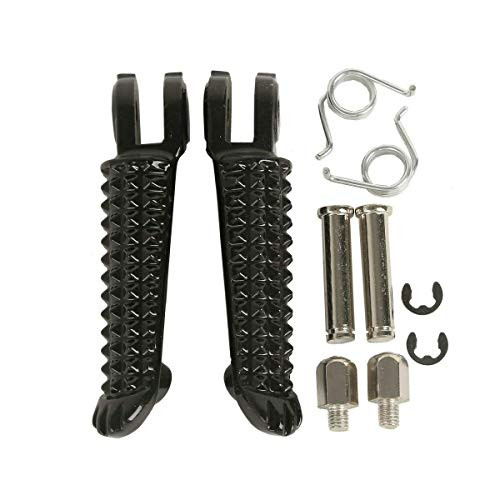 HDMT Black Front Footrests Pegs Footpegs Sider fit for Yamaha YAMAHA YZF R6 19992012 YZF R1 19982014 R6S 20032008 YZF motorcycle foot rest