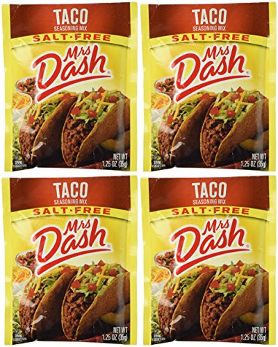 Mrs Dash Salt Free Taco Seasoning Mix 125 oz Packets 4 Pack