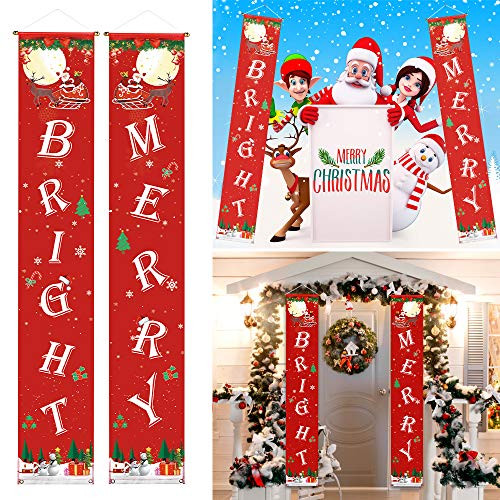 AXTEE Christmas Banner Decoration Outdoor Indoor Christmas Decorations Welcome Merry Christmas Bright Porch Sign Xmas Decor Hanging Door Banners Porch Sign Christmas Decoration Red AXTEE Christmas Banner Decoration Outdoor Indoor Christmas Decorations Welcome Merry Christmas Bright Porch Sign Xmas Decor Hanging Door Banners Porch Sign Christmas Decoration Red