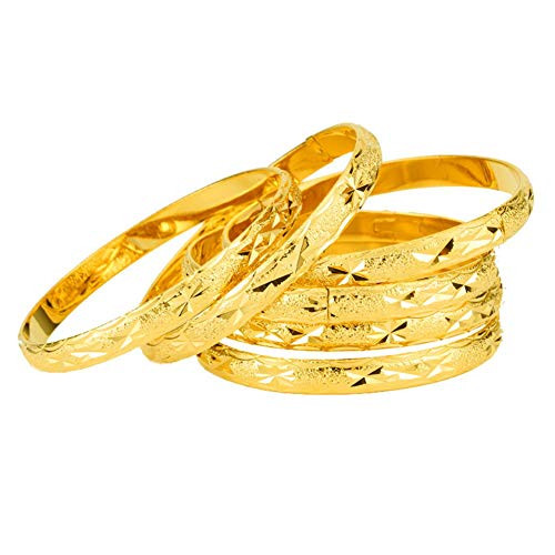 18k Gold Plated Stackable Bangle Stainless Steel Open Cuff Bracelets for Women Jewelry26