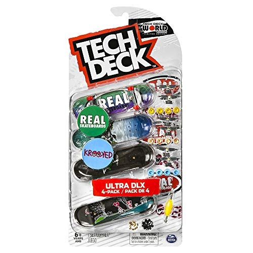 TechDeck Ultra DLX Fingerboard 4 Pack 2019 New Real Krooked