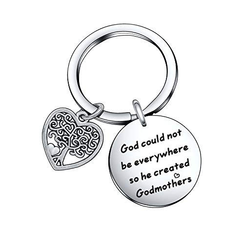 Godmother Godmother Proposal Keychain Religious Jewelry Christening Jewelry First Communion Gift Religious Gift Baptism Keychain Christening Gifts Aunt Gift Godmother Keychain