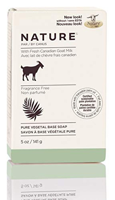Nature by Canus Pure Vegetal Base Soap with Fresh Canadian Goat Milk FragranceFree 5 Ounce Bar Nature by Canus Pure Vegetal Base Soap with Fresh Canadian Goat Milk FragranceFree 5 Ounce Bar