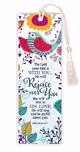 James Lawrence God is with You Rejoice Rest in His Love 2 x 6 Inch VinylEncased Bookmark