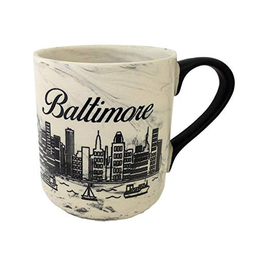 Baltimore City of Maryland State Skyline Souvenir Ceramic Coffee Mug Classic Design Durable Long lasting Coffee Cup