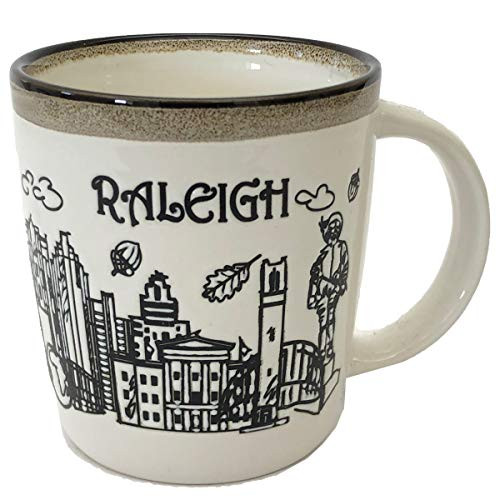 Raleigh City Skyline Souvenir Ceramic Coffee Mug Classic Design City of Oaks Durable Long lasting Coffee Cup