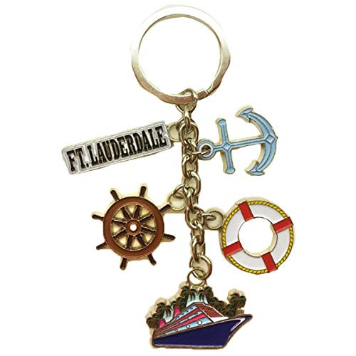The City of Fort Lauderdale 5 charm Souvenir Icons Metal Durable Novelty Keychain The City of Fort Lauderdale 5 charm Souvenir Icons Metal Durable Novelty Keychain