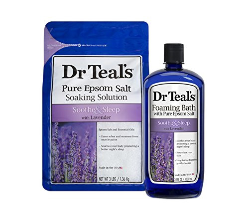 Dr Teals Epsom Salt Soaking Solution and Foaming Bath with Pure Epsom Salt Lavender