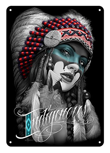 Midsouth Products David Gonzales Tin Art Sign  Indigenous