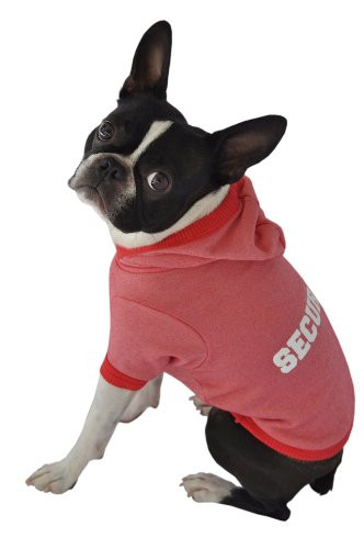 Ruff Ruff and Meow Dog Hoodie Security Red ExtraLarge