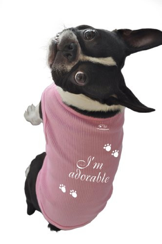 Ruff Ruff and Meow Dog Tank Top Im Adorable Pink ExtraSmall