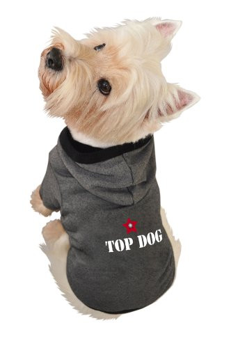 Ruff Ruff and Meow Dog Hoodie Top Dog Black ExtraSmall