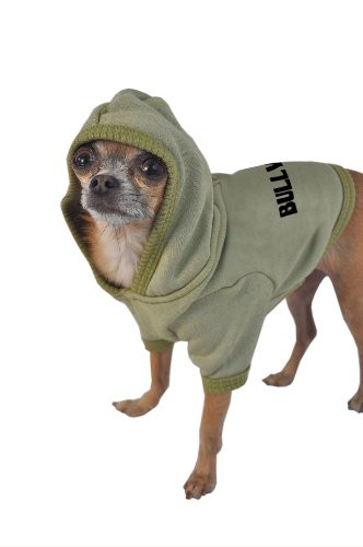 Ruff Ruff and Meow Dog Hoodie Bully Green ExtraLarge