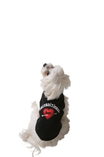 Ruff Ruff and Meow Dog Tank Top Unconditional Love Black ExtraSmall