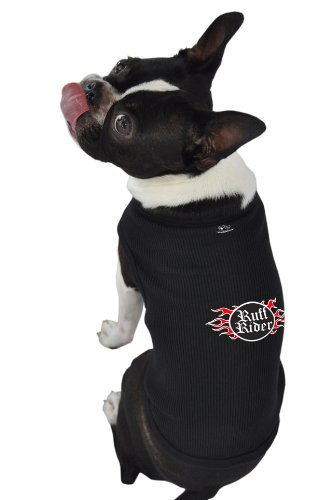 Ruff Ruff and Meow Dog Tank Top Ruff Rider Black ExtraSmall