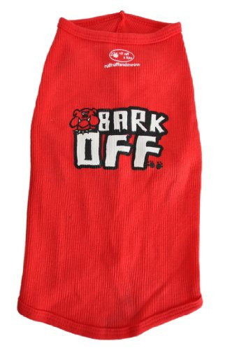 Ruff Ruff and Meow Dog Tank Top Bark Off Red ExtraSmall
