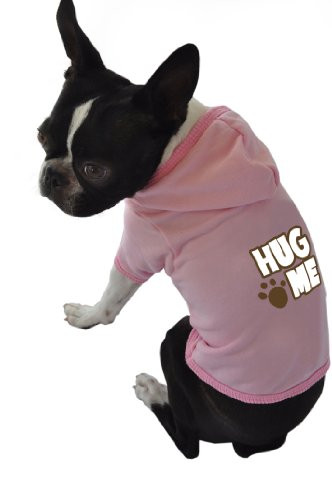 Ruff Ruff and Meow Dog Hoodie Hug Me Pink ExtraSmall