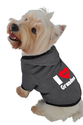 Ruff Ruff and Meow Dog Hoodie I Love My Grandma Black ExtraSmall