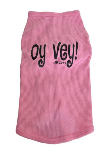 Ruff Ruff and Meow Dog Tank Top Oy Vey Pink ExtraSmall