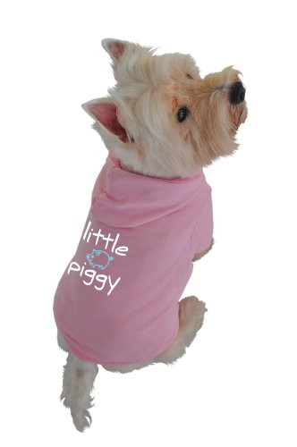 Ruff Ruff and Meow Dog Hoodie Little Piggy Pink ExtraLarge