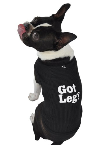 Ruff Ruff and Meow Dog Tank Top Got Leg? Black ExtraLarge