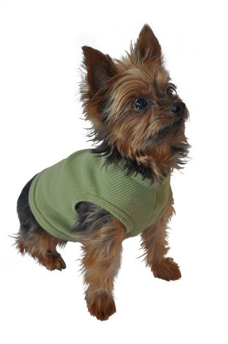 Ruff Ruff and Meow Dog Tank Top Plain Green ExtraSmall
