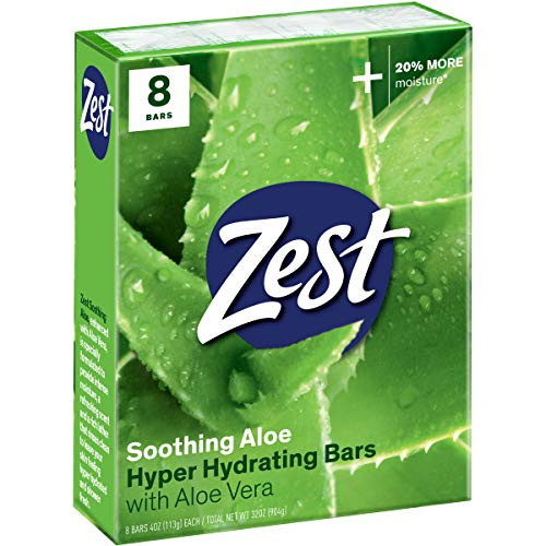 Zest 8Bar Bath Size Soap Fresh Aloe 4 Ounce