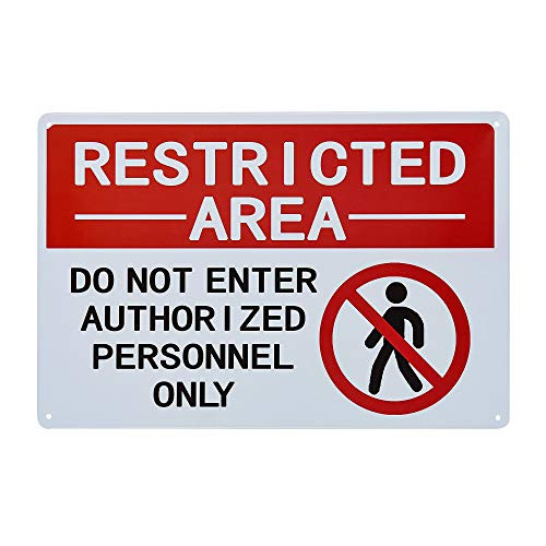 dojuneRestricted Area Sign Do Not Enter Authorized Personnel Only Sign Metal Warning Yard Sign