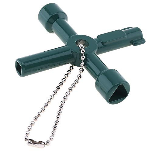 Multifunctional Electric Control Cabinet Triangle Key Wrench Water Meter Valve Square Hole Cross Triangle KEY Elevator Valve for Gas Electric Meter Cabinets Bleed Radiators Muye
