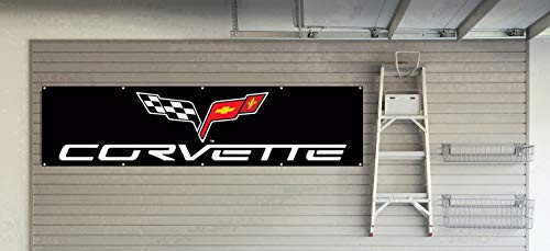 Daoops Corvette Flag Mechanic Chevy Banner 2x8ft