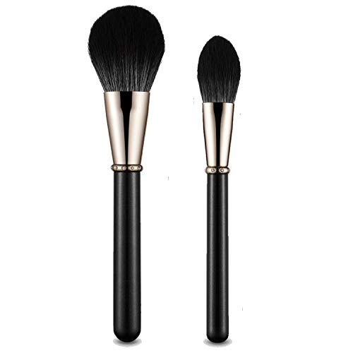 Blush Brush Set 2pcs Perfect for Mineral Powder Blush Blending Makeup Brush