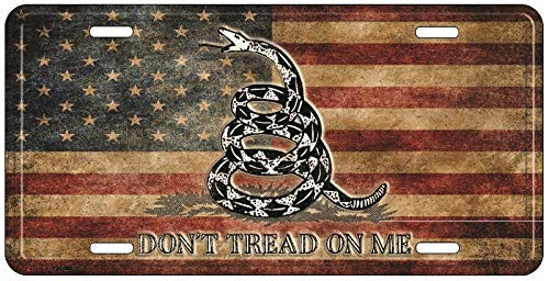 Ramsons Imports Inc Dont Tread On Me Vintage USA Flag Metal License Plate