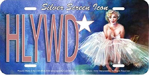 Signs 4 Fun Marilyn Monroe HLYWD Metal License Plate