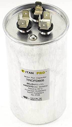Titan TRCFD605 Dual Rated Motor Run Capacitor Round MFD 605 Volts 440370
