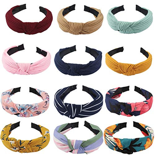 Ondder 12 Pack Knotted Headbands for Women Turban Headbands for Women Hard Headband Headwear Cute Floral Headbands Hair Accessories for Women Ladies Ondder 12 Pack Knotted Headbands for Women Turban Headbands for Women Hard Headband Headwear Cute Floral Headbands Hair Accessories for Women Ladies
