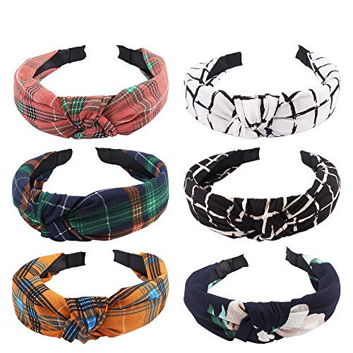 Ondder 6 Pack Knotted Headbands Bowknot Turban Headbands for Women Hard Headband Headwear Cute Flower Hair Band Floral Hairbands Hair Accessories for Women Ladies Ondder 6 Pack Knotted Headbands Bowknot Turban Headbands for Women Hard Headband Headwear Cute Flower Hair Band Floral Hairbands Hair Accessories for Women Ladies