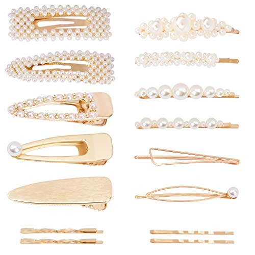 Ondder 15 Pieces Pearl Hair Clips Hairpins Elegant Hair Barrettes Decorated Metal Hair Clips Pins Bridal Wedding Bridal Accessories for Women Ladies and Young Women Gold Hair Clips Ondder 15 Pieces Pearl Hair Clips Hairpins Elegant Hair Barrettes Decorated Metal Hair Clips Pins Bridal Wedding Bridal Accessories for Women Ladies and Young Women Gold Hair Clips