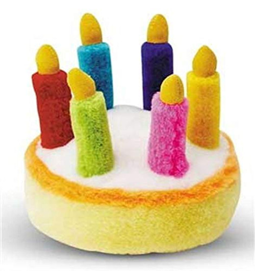 Multipet Plush 55Inch Musical Birthday Cake Dog Toy