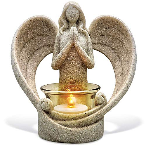 OakiWay Memorial Gifts Tealight Candle Holder Sympathy Gift with Flickering Led Candle Angel Figurines in Memory of Loved One Bereavement Gifts Remembrance Gifts Condolence Gifts OakiWay Memorial Gifts Tealight Candle Holder Sympathy Gift with Flickering Led Candle Angel Figurines in Memory of Loved One Bereavement Gifts Remembrance Gifts Condolence Gifts