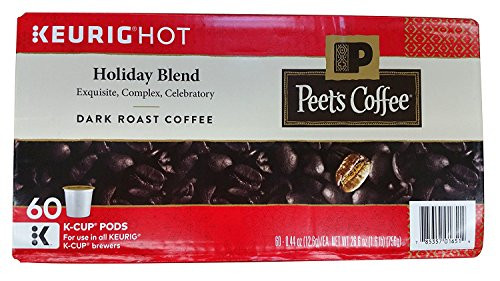 Peets Coffee Holiday Blend Limited Edition K Cup Coffee for Keurig KCup Brewers 60 count Peets Coffee Holiday Blend Limited Edition K Cup Coffee for Keurig KCup Brewers 60 count