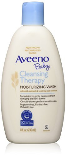 Aveeno Baby Cleansing Eczema Therapy Moisturizing Wash Scent Free 24 Ounce Pack of 3