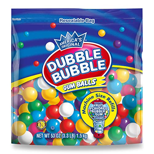 Dubble Bubble Gum Balls Machine Size Gum Ball Refills 33 Lbs Multi