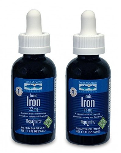 Trace Minerals Research Liquimins Ionic Iron 22 mg 19 Ounce Pack of 2