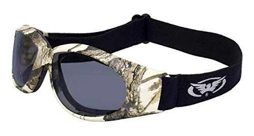 Global Vision Eliminator Pine Camo Safety Padded Riding Goggles Smoke Lenses Adjustable Strap Global Vision Eliminator Pine Camo Safety Padded Riding Goggles Smoke Lenses Adjustable Strap