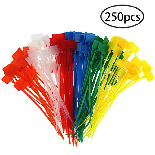 Cable Zip Ties Heavy Duty Nylon Zip Ties 6 Inch Multi-Purpose Self-Locking Cable Ties 250PCS Wire Ties Ultra Strong Tensile Strength Zip Ties for Cables Management Indoor and Outdoor Use of Wires