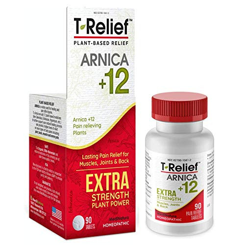 MediNatura TRelief Extra Strength Pain Relief with Arnica  12 PlantBased Pain Relievers 90 Tablets