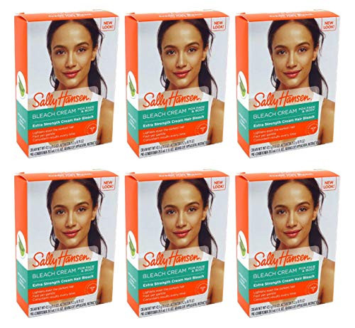 Sally Hansen Creme Hair Bleach Extra Strength For Face  Body 6 Pack