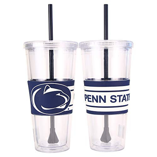 Boelter NCAA Hype 22oz Large Tumbler with Straw 2Pack Penn State Nittany Lions