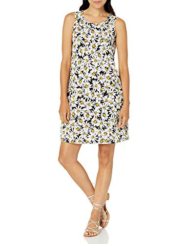 Ronni Nicole Womens Daisy Shift Black White Yellow Extra Large