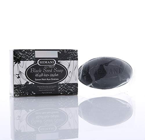 HEMANI AntiBacterial Black Seed Bar Soap  All Skin Types  75g 265 oz  100 Halal All Natural Bar Soap